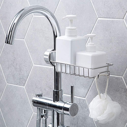 360° Kitchen Faucet Storage Basket | Sponge & Soap Holder