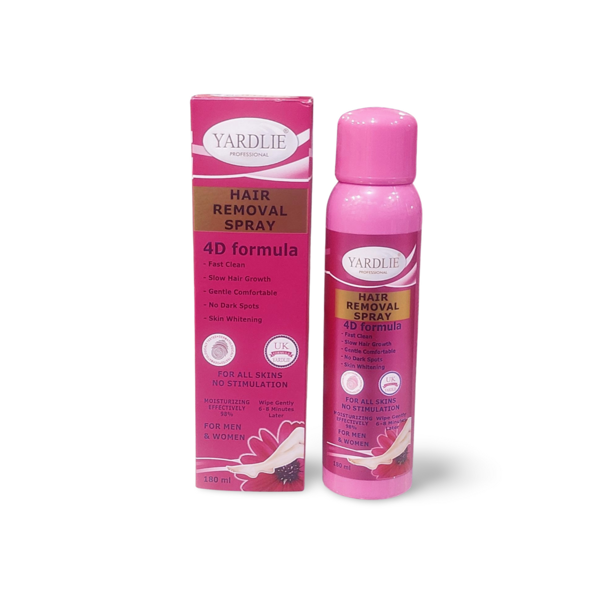 USA Sensitive Hair Removal Spray for Legs & Body with Rose Extracts – Fast, Effective & Painless