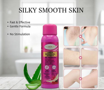 USA Sensitive Hair Removal Spray for Legs & Body with Rose Extracts – Fast, Effective & Painless