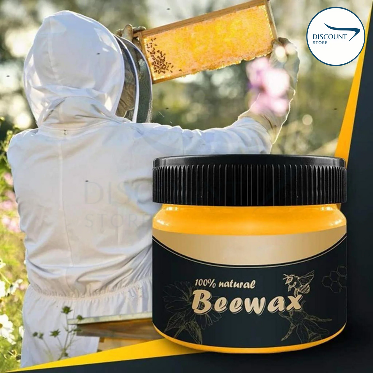 Seasoning Bee Wax With Sponge Wood Polish and Cleaner